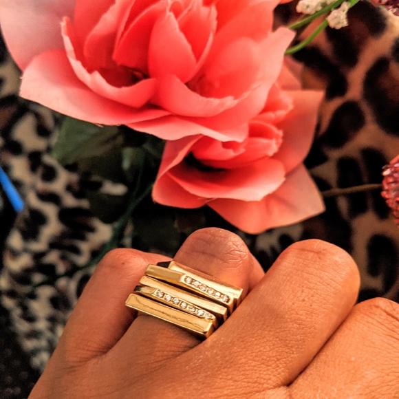 Gold Stack ring set - Picture 2 of 5